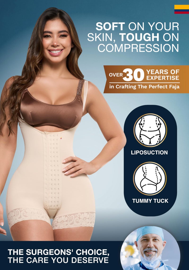 Sonryse Stage 2 faja Tummy Tuck Compression Garment | Faja Body Shaper Shapewear for Women | Fajas Colombianas Moldeadoras Beige S - Image 5